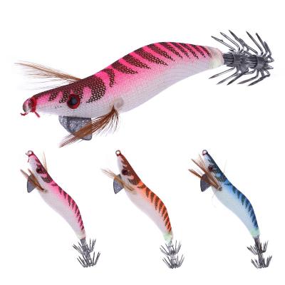 China Hengjia 8.2cm 7.8g Hard Plastic Artificial Plastic Groundbaits 7.8g ABS Japanese Wooden Shrimp Jigging Fishing Lures for sale