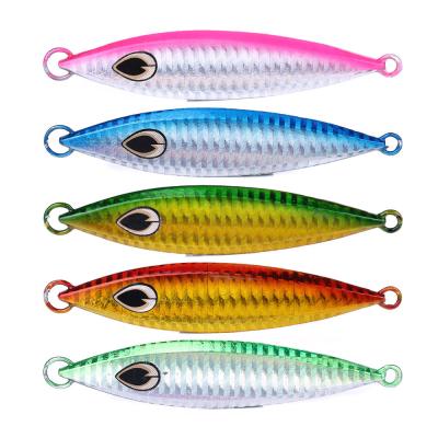 China Hengjia 20g/30g/40g/60g Metal Lead Wholesale Luminous Bait Casting Remote Possibility Sinking Fishing Lures for sale