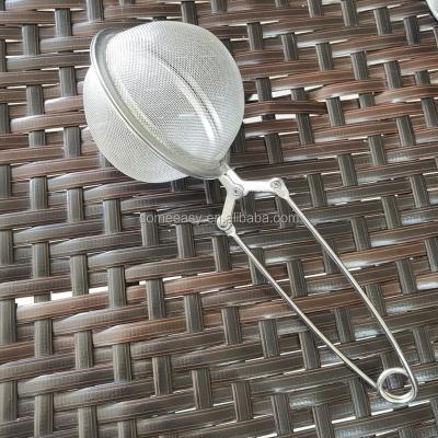 China Contemporary 304 Stainless Steel Tea Mesh Strainer Filter Infuser Tea Ball Strainer 6.5CM for sale