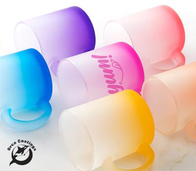 China Official Viable Orca Liners 10 oz. Sublimation Gradient Empty Color Glass Mug for sale