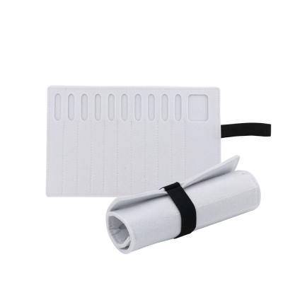 China Washable Custom Pencil Case Felt Roll Up Sublimation Pencil Case for sale