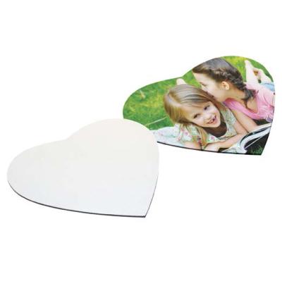 China Wholesale Sublimation Printing Customized Blank White Heart Shape Mouse Pad for sale