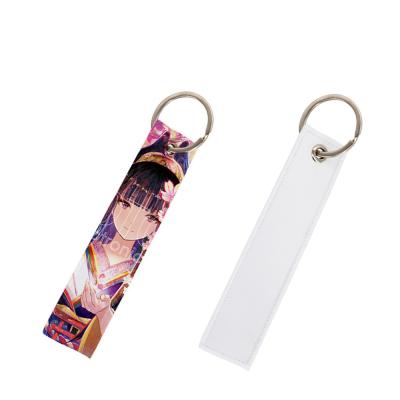 China Sublimation blanks personalized colorful fabric key chain fabric key chains 851151 for sale