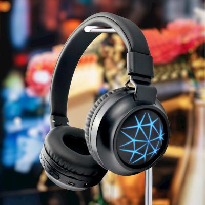 China Custom Logo Folding Wireless Headset Led Light Comfortable Wearing Stereo Wireless Earphone For Music for sale