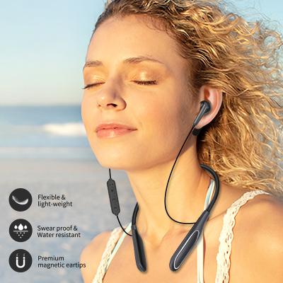 China Wireless Neckband Earphone Neckband Earphone Neckband With Ear Grip Wireless Sports Headset Headphone Earphone Neckband for sale