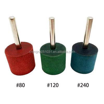 China Head Powder Dust 30*25mm Mounting Point Rubber Grinding Head Abrasive Grinding Head Bit for sale