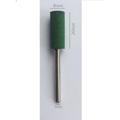 China Powder Dust Rubber Bit Head Cylindrical Mount Point Polishing Abrasive Grinding Head for sale