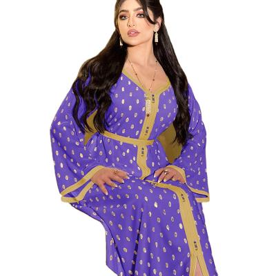 China Sequin Women Long Sleeve Casual Formal Silk Muslim Dress Muslim Dress for sale