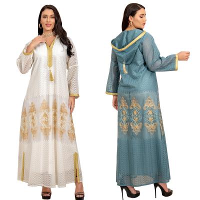 China Wholesale Formal Daily Casual Plus Size Muslim Ladies Clothing Women's Long Dress Cardigan for sale