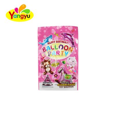 China Cartoon toys kids balloon toy with candy for sale