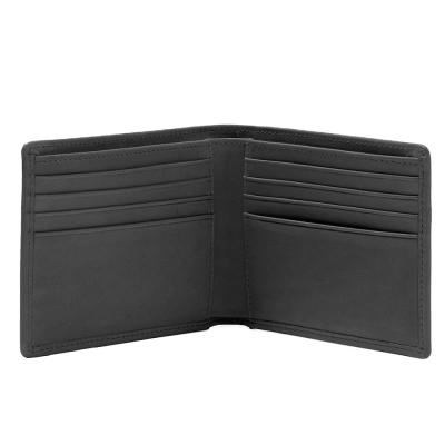 China Minimalist Multi Bifold RFID Travel Business Card Slots Leather Slim Wallet For Men for sale