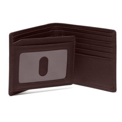 China Custom Made RFID Mens Wallet Genuine Logo Bifold Sublimation Wallet With Flip Leather Wallet for sale