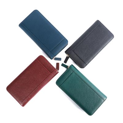 China Custom Women Men RFID Travel Rfid Passport Holder Luxury Genuine Leather Wallet for sale