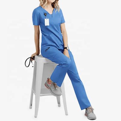 China Breathable Soft Cotton Uniform Nursing Scrub Women Appropriate Sets for sale