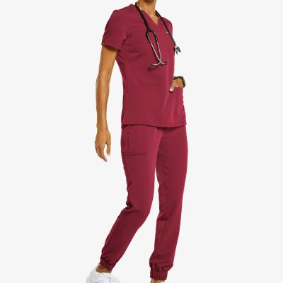 China Best European Spandex Breathable Fit Uniform Healthcare Medical Hospital Scrubs For Women Uniforms for sale