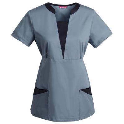 China Breathable Factory Supplier Factory Price Hospital Medical Nursing Uniform Nurse Scrubs Top For Female for sale