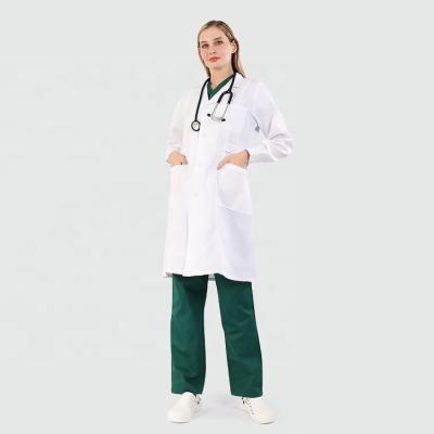 China Stylish Breathable Quality Pharmacy Uniforms Medical Lab Coat Doctor Scrubs for sale