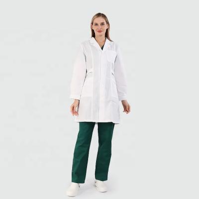 China Durable Online Medical Scrubs Long Sleeve Professional Women Scrubs Lab Top Coat for sale