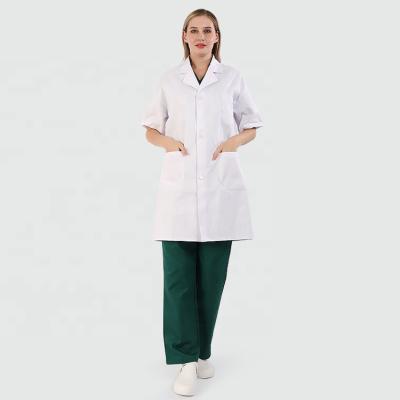 China Doctor Work Clothes Manufacturer First Aid Comfortable White Lab Coat for sale