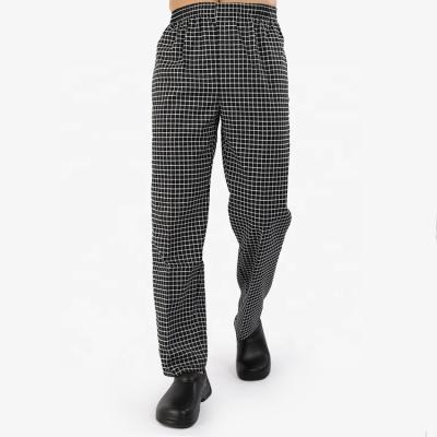 China Fashion Uniforms Chefwear Breathable Plaid Pants For Restaurant for sale