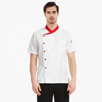 China Breathable Comfortable Chef Hemp Kitchen Clothes Cotton Fabric Cooker Canvas Jacket for sale