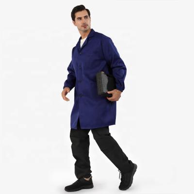 China Breathable Coverall Cotton Jacket Dark Blue Workwear For Car Wash Uniform for sale