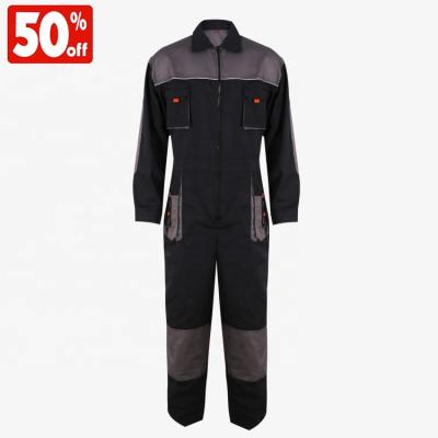 China Overall Machine Wash LIGO Mechanic Workers Uniforms Anti-Fouling Zipper Protectors for sale