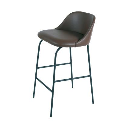 China 360 Degree Rotating Bree Barstool Round Faux Leather Seat with Lux Gold Legs Solid Stainless for Bar or Kitchen Area for sale