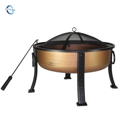 China ZT stocked 19 INCH bronze fire bowl outdoor patio heater indoor firepit for sale