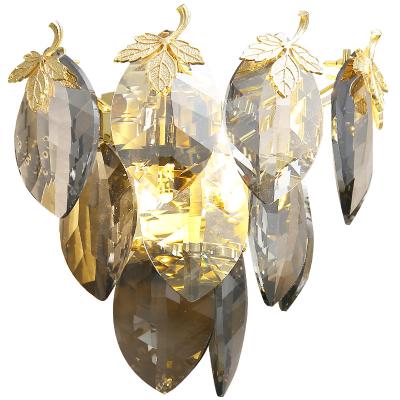 China Contemporary Classic Nordic Staircase Chandelier Restaurant Plating Luxury Crystal Wall Lamp for sale