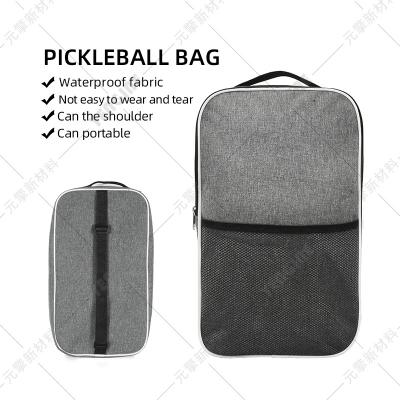 China Customized high quality logo pickleball sling bag polyester pickleball backpack racket bag with adjustable shoulder strap 4123*1#gray#rts for sale