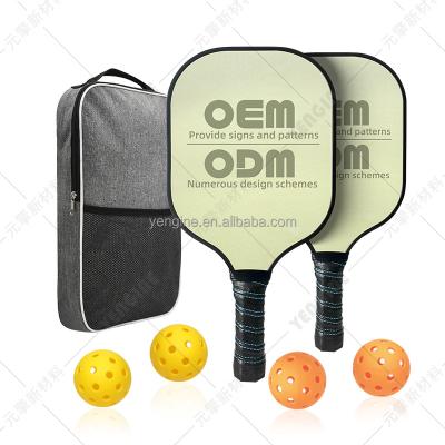 China Yengine factory customization pickleball paddle set, fiberglass pickleball rackets with 1 bag 2 indoors balls 2 outdoor 2 balls 2040*2#fiberglass#because for sale