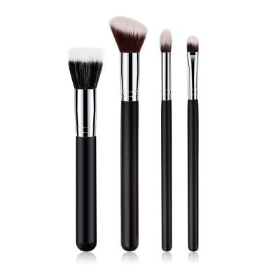 China Hot Selling Flat Brush Makeup Brushes Black Eyeshadow Blush Makeup Brush Set for sale