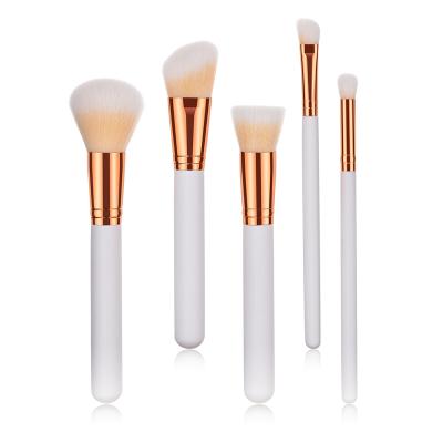 China Flat Brush on Sales 5 /8/9/15pcs Logo Makeup Brushes White Handle Custom Private Label Makeup Brush Set for sale