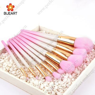 China Angular Blush New Arrival Gradient Handle Makeup Set Brush Professional Cosmetic Brush 9Pcs for sale