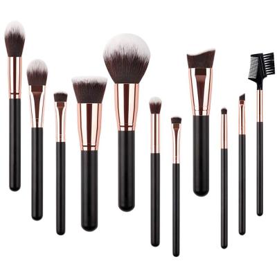 China Angular Blush Se Series 11Pieces Makeup Brush Set Professional Face Contour Blending Highlight Powder Foundation Eyeshadow Make Up Brushes for sale