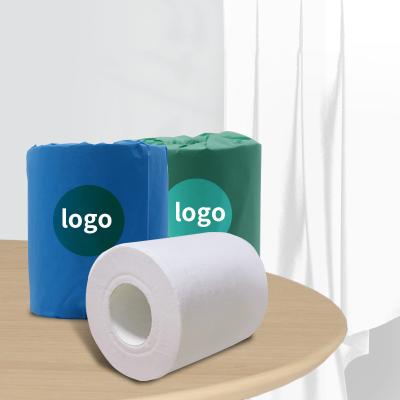 China OEM Customized Soft Layer Eco-friendly Comfy Packaging Pulp Toilet Paper Roll Material Individual Branded Toilet Paper for sale