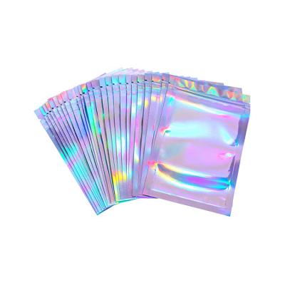 China Moisture Proof Customizable Food Stand Up Pouch Holographic Chocolate Zipper Mylar Bags for sale