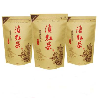 China White Doypack Brown Kraft Paper Moisture Proof Ziplock Stand Up Pouches Food Packaging Zipper Bags With Window for sale