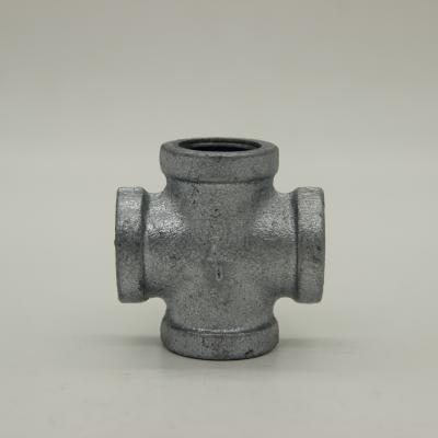 China Malleable Iron Building Plumbing Fittings High Quality Hot Dipped Galvanized Cross Made In China for sale