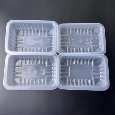 China Buckle Pressure-resistant ODM/OEM Tray Supermarket White Transparent Disposable pp Tray Vegetable Food Packaging Plastic Cool Tray for sale