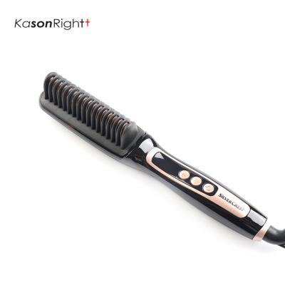 China Fast Heating Anti Scald Professional Ceramic Coating MCH Hair Straightener Brush Ionic Comb for sale