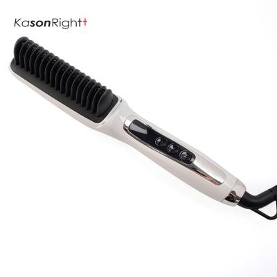 China Ionic LED Display Straighten Hair Cream With Comb , Ionic Hair Straightener Cream Comb 32W for sale