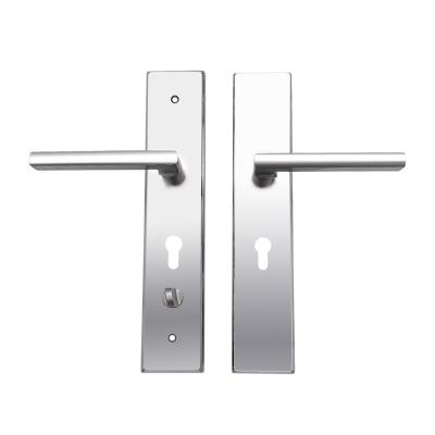 China Lightweight Luxury Stainless Steel Door Entry Door Handle Panel Lock Home Door Handle for sale