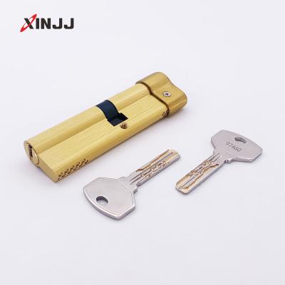 China Best Modern European Super Solid Security 60-100mm Brass Open Core Door Lock Double Core for sale