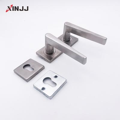 China Modern Sanding Modern Bedroom Door Handle Lock Security Entry Split Lock Core Door Furniture Interior Door Handle Mute Lock for sale