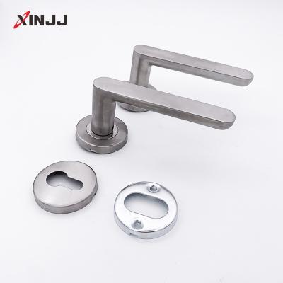 China Modern Sanding Modern Bedroom Door Handle Lock Security Entry Split Lock Core Door Furniture Interior Door Handle Mute Lock for sale