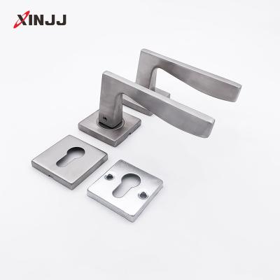 China Modern Sanding Modern Bedroom Door Handle Lock Security Entry Split Lock Core Door Furniture Interior Door Handle Mute Lock for sale