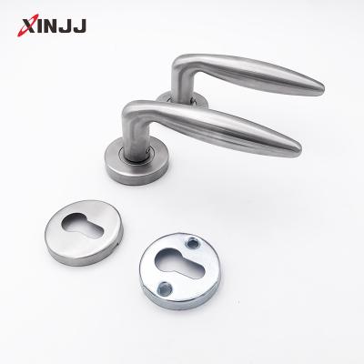 China Modern Sanding Modern Bedroom Door Handle Lock Security Entry Split Lock Core Door Furniture Interior Door Handle Mute Lock for sale