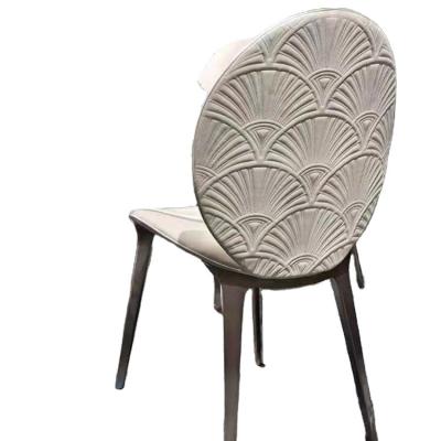 China Modern Hot Selling High Quality Round Dining Chairs Leather Dining Chair White Dining Chair for sale